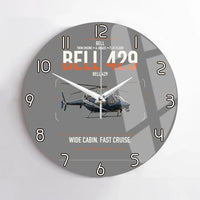 Thumbnail for Bell 429 design on gray no frame wall clock