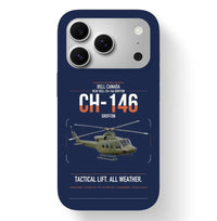 Thumbnail for Bell Canada CH-146 Griffon design on navy blue magsafe iphone case, for iPhone 17 Pro
