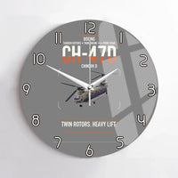 Thumbnail for Boeing CH-47D design on gray no frame wall clock