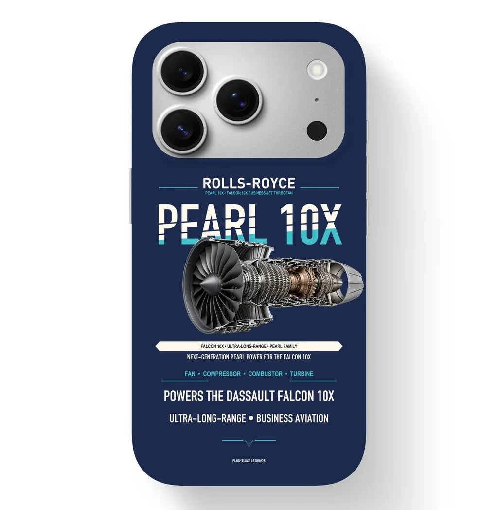 PEARL 10X Case design on navy blue iphone case