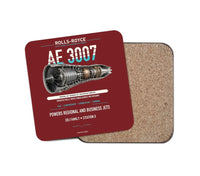 Thumbnail for AE 3007 design on dark red 1 piece coaster
