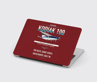 Thumbnail for Daher Kodiak 100 Series III design on dark red MacBook case