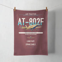 Thumbnail for Air Tractor AT-802F design on dark red towel