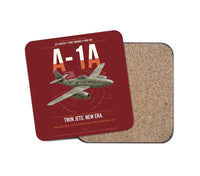 Thumbnail for Messerschmitt Me 262A-1a design on dark red 1 piece coaster