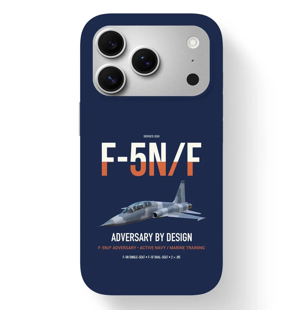 F-5N F Adversary design on navy blue magsafe iphone case, for iPhone 17 Pro