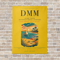 Thumbnail for King Fahd International Airport DMM vertical canvas print - no frame - yellow background