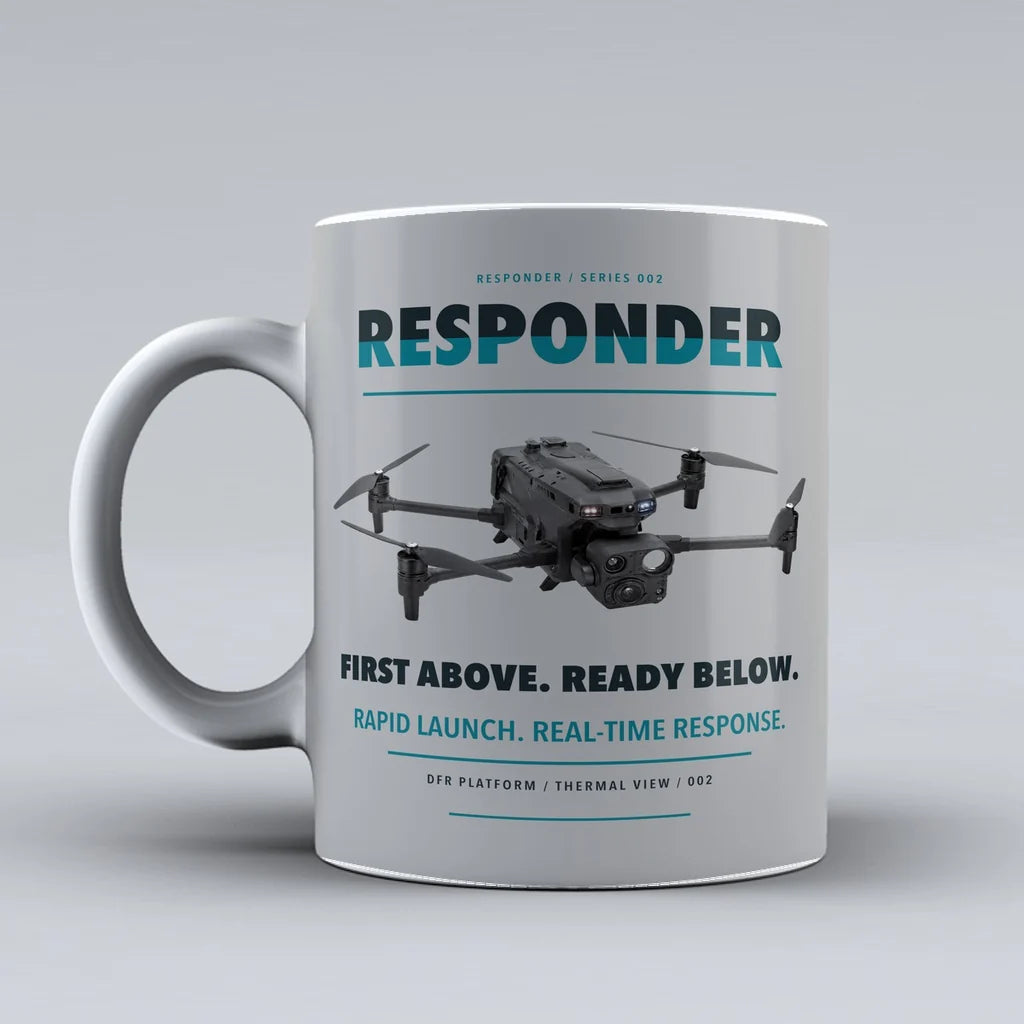 Responder Mug design on light gray brinc
