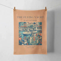 Thumbnail for VINTAGE G4075 - The Flying Yacht - Designed Towels design on orange