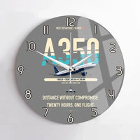 Thumbnail for Airbus A350-900ULR design on gray no frame wall clock