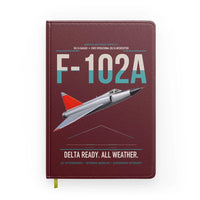 Thumbnail for F-102A Delta Dagger design on dark red notebook