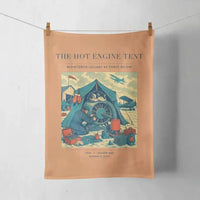 Thumbnail for VINTAGE G4356 - The Hot Engine Tent - Designed Towels design on orange
