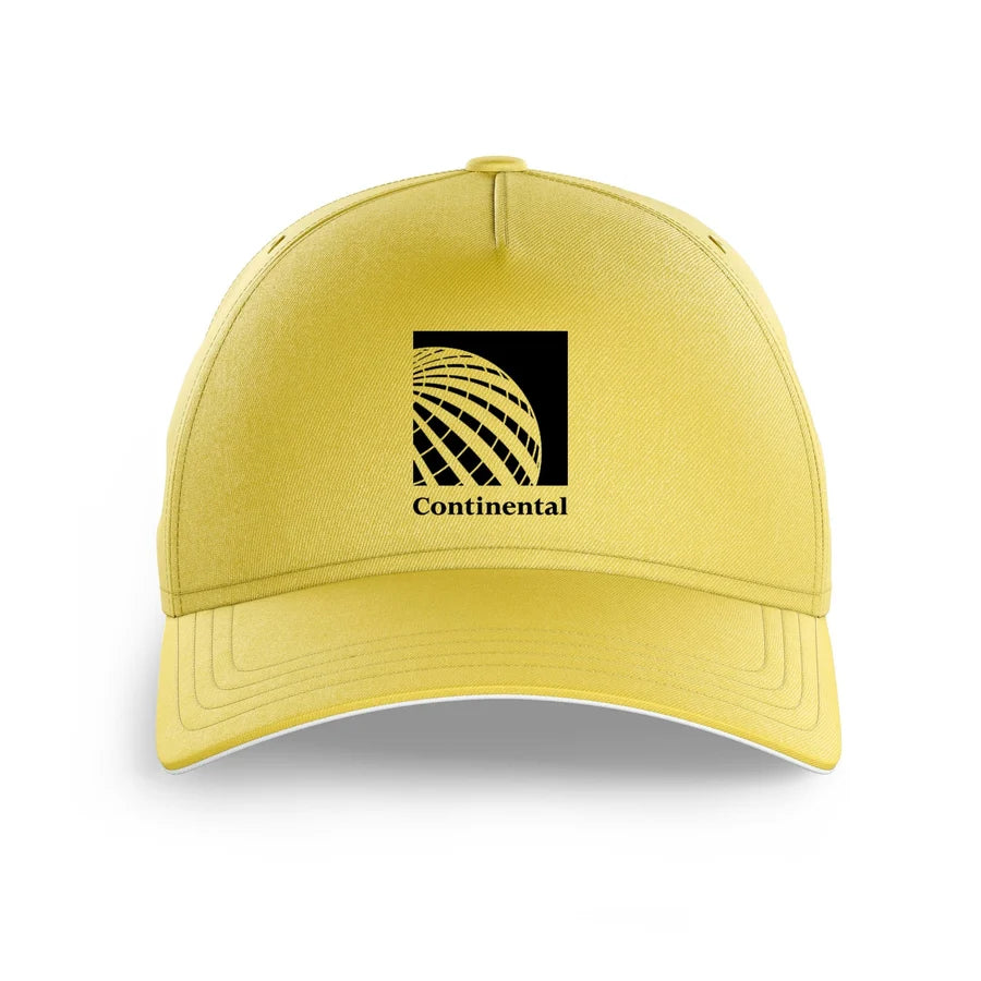 Continental Airlines logo printed on yellow cap