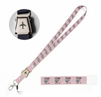 Thumbnail for Boeing 737 & Leap 1B seat belt lanyard - pink