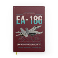 Thumbnail for EA-18G Growler design on dark red notebook