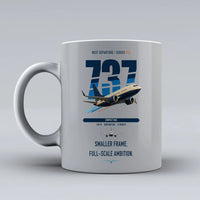 Thumbnail for Boeing 737 MAX 7 double-side print on light gray ceramic mug