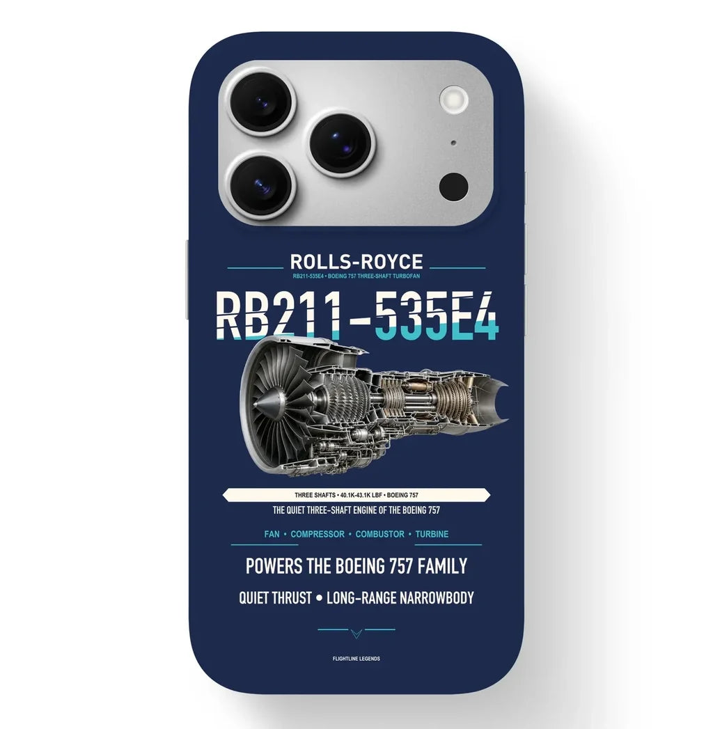 RB211-535E4 Case design on navy blue iphone case