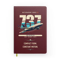 Thumbnail for Boeing 737-700 NG design on dark red notebook