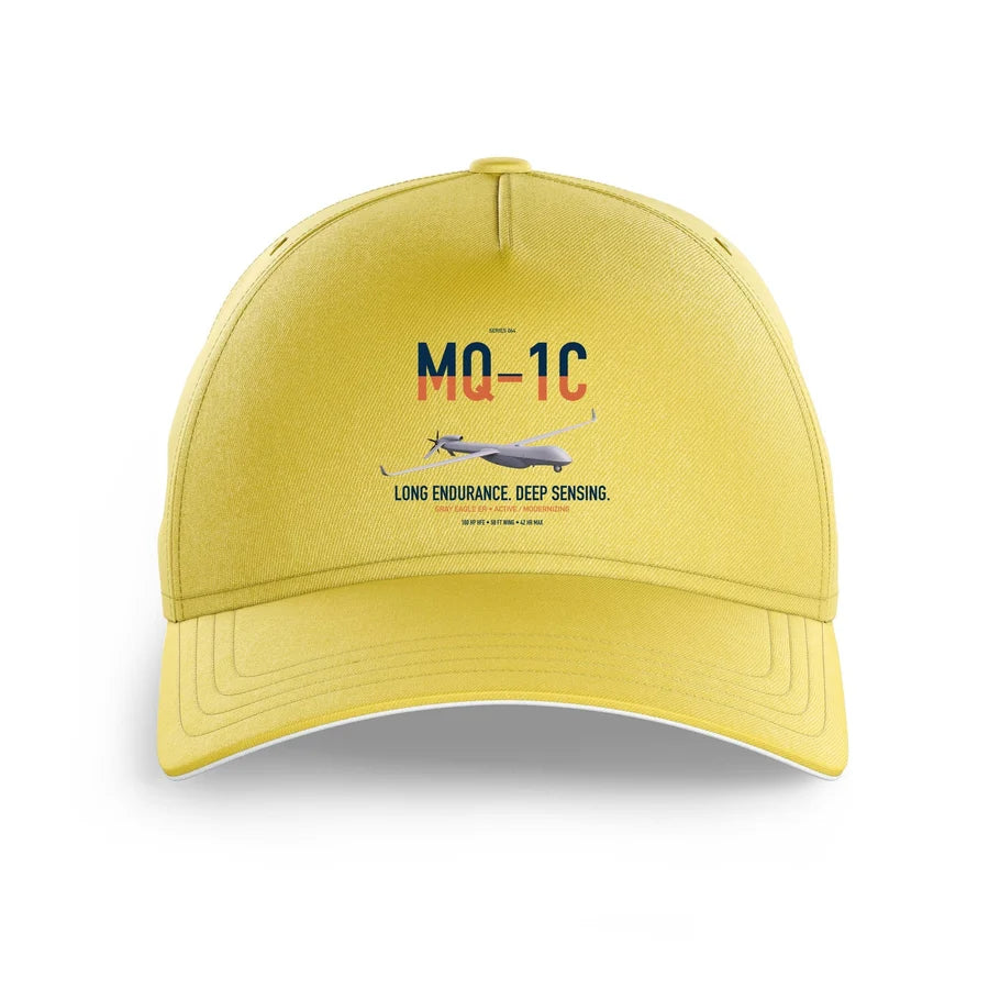MQ-1C Gray Eagle ER design on yellow printed hat