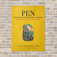 Thumbnail for Penang International Airport PEN vertical canvas print - no frame - yellow background