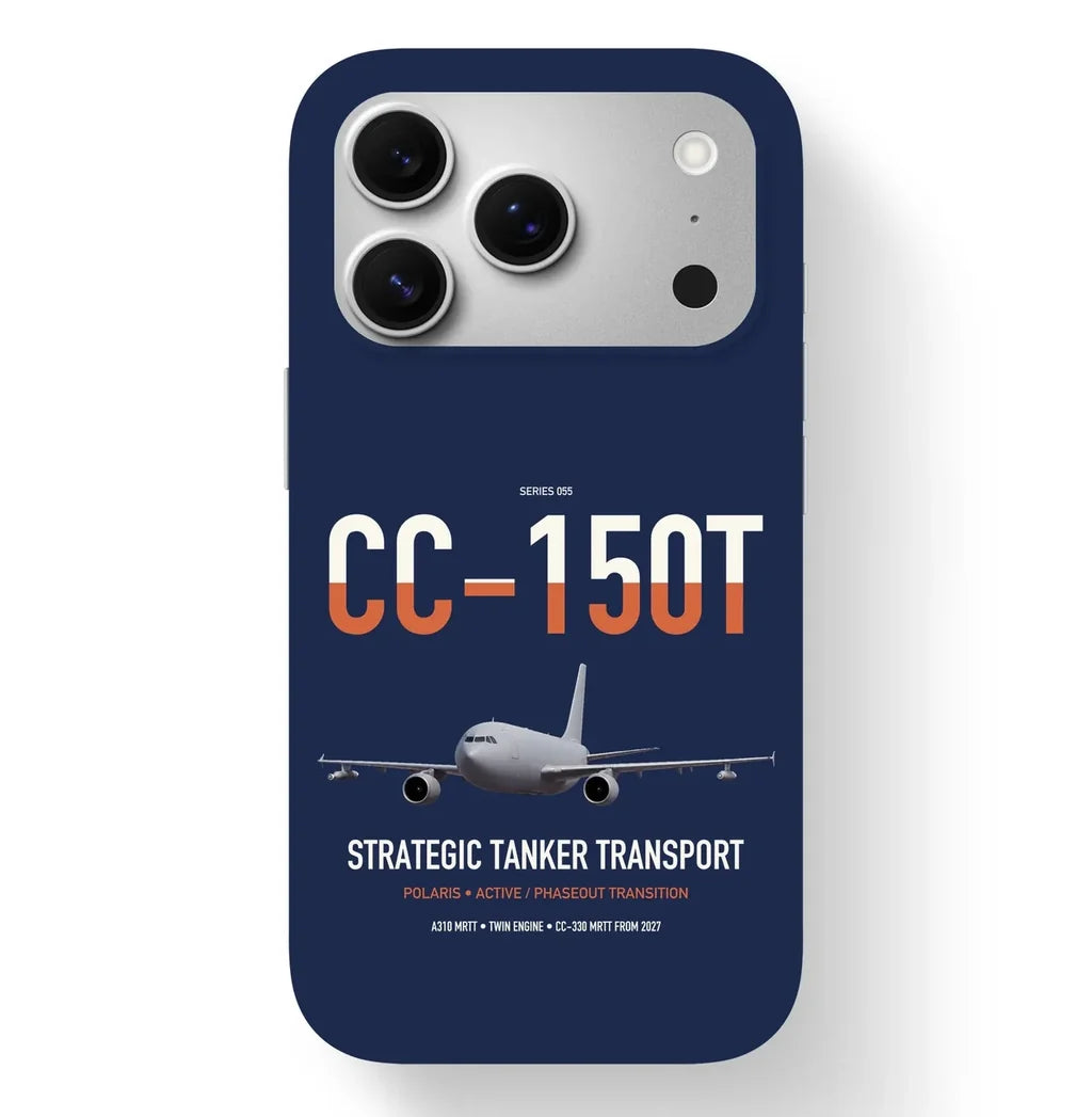 Airbus CC-150T Polaris design on navy blue magsafe iphone case, for iPhone 17 Pro