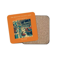 Thumbnail for The Midnight Cleaning Crew - Designed Coasters design on orange 1-piece