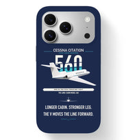 Thumbnail for Cessna Citation 560 - Citation V design on navy blue magsafe iphone case, for iPhone 17 Pro