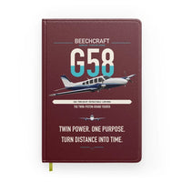 Thumbnail for Beechcraft Baron G58 design on dark red notebook