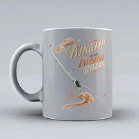 Thumbnail for 588 - Wingtip Reads Invisible Rivers - Mug design on light gray signal