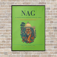 Thumbnail for Dr. Babasaheb Ambedkar International Airport NAG — Nagpur vertical canvas print - framed - light green background