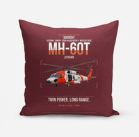 Thumbnail for Sikorsky MH-60T Jayhawk design on dark red pillow