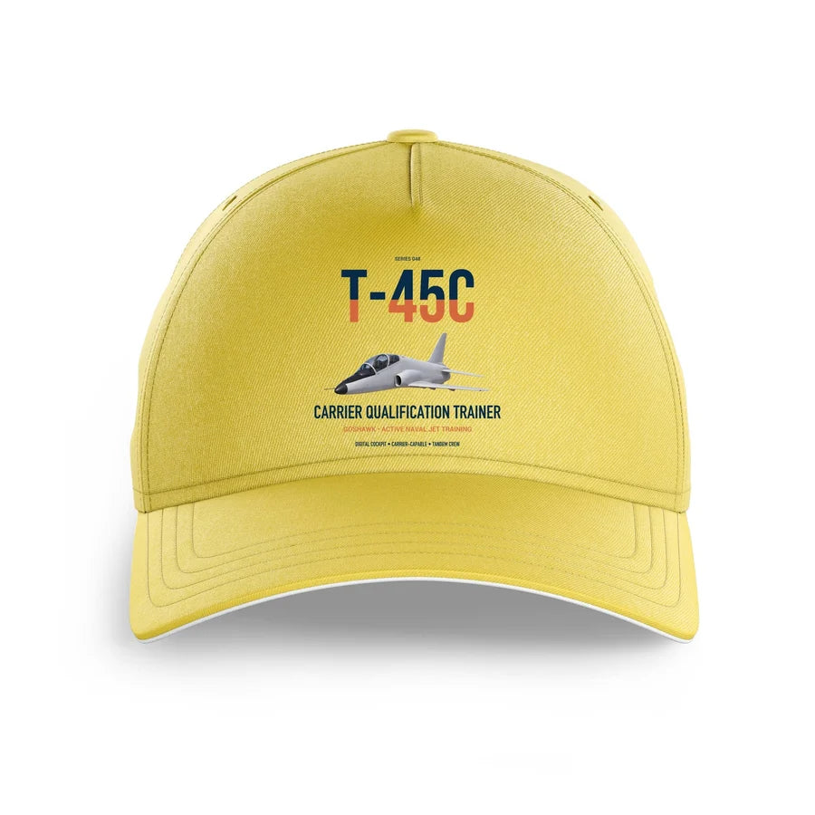 T-45C Goshawk design on yellow printed hat