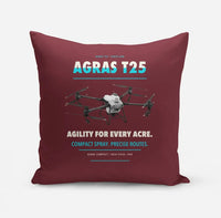 Thumbnail for DJI Agras T25 design on dark red pillow