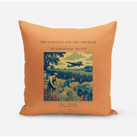 Thumbnail for VINTAGE G4510 - The Harvest And The Airfield - Designed Pillows design on orange
