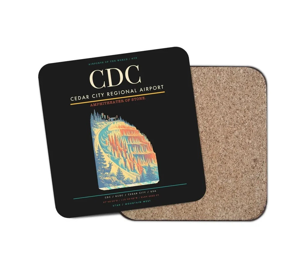 Cedar City Regional Airport CDC Coaster 1-Piece - Black