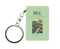 Thumbnail for Perugia San Francesco d'Assisi – Umbria International Airport (PEG) design on light green key chain