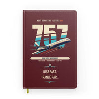 Thumbnail for Boeing 757-200 design on dark red notebook