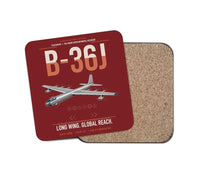 Thumbnail for B-36J Peacemaker design on dark red 1 piece coaster