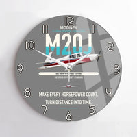 Thumbnail for Mooney M20J 201 design on gray no frame wall clock
