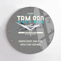 Thumbnail for Daher TBM 980 design on gray no frame wall clock