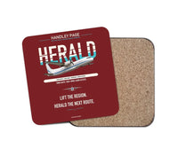 Thumbnail for Handley Page HPR.7 Dart Herald design on dark red 1 piece coaster