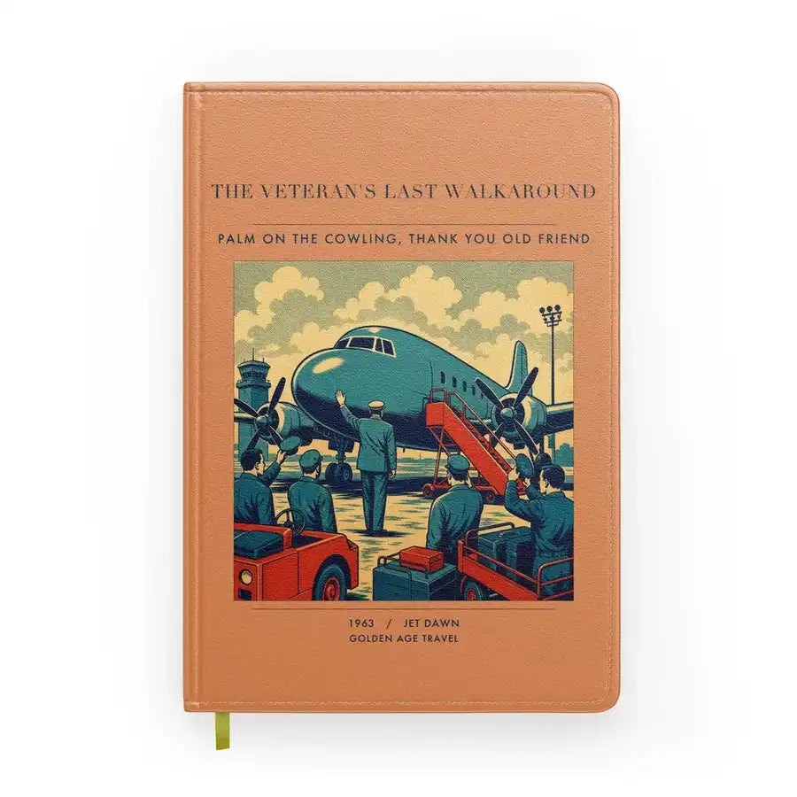 VINTAGE G4453 - The Veteran's Last Walkaround - Designed Notebooks design on orange