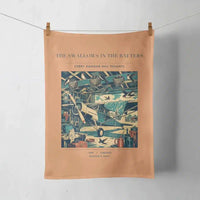 Thumbnail for VINTAGE G4269 - The Swallows In The Rafters - Designed Towels design on orange