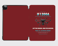 Thumbnail for Inspired Flight IF1200A design on dark red ipad tablet case