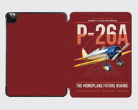 Thumbnail for Boeing P-26A Peashooter design on dark red ipad tablet case