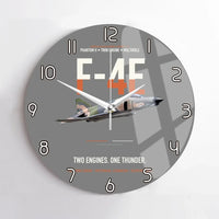 Thumbnail for F-4E Phantom II Two Engines One Thunder design on gray no frame wall clock