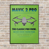 Thumbnail for DJI Mavic 2 Pro vertical canvas print - framed - light green background