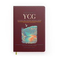 Thumbnail for Castlegar–West Kootenay Regional Airport (YCG) design on dark red notebook