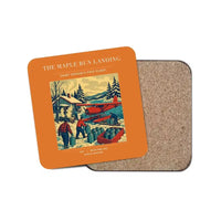 Thumbnail for The Maple Run Landing - Designed Coasters design on orange 1-piece