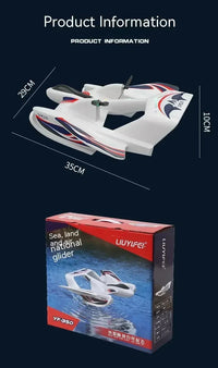 Thumbnail for RC Plane 2.4G Radio EPP Foam Fixed-Wing Glider With LED Lights YF-350 Model Water Land - view 12