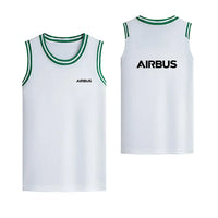 Thumbnail for Airbus & Text Designed Basketball Style Sports Tank Tops - view 12